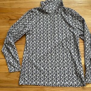 ALEXA CHUNG 
Printed Turtleneck Jersey Top XL‎